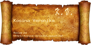 Kosina Veronika névjegykártya